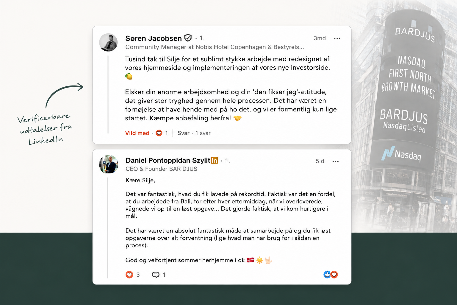 LinkedIn udtalelser - bar djus